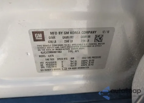 2019 Buick Encore Fwd Essence z USA, uszkodzony, nr VIN KL4CJCSM6KB811864